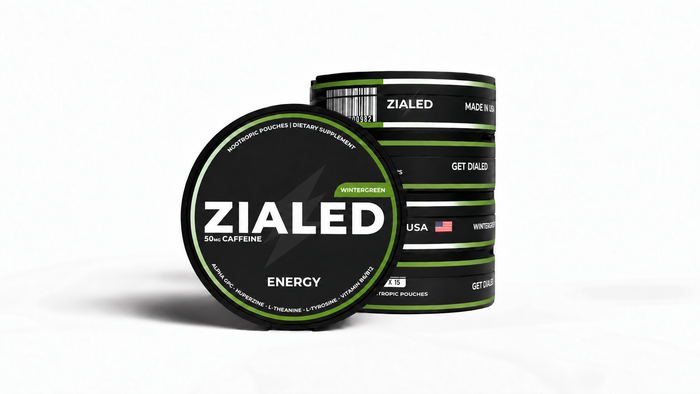 Zialed Wintergreen caffeine pouches