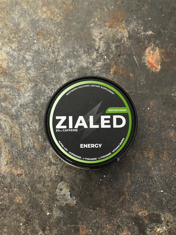 Wintergreen Zialed can on a grey surface